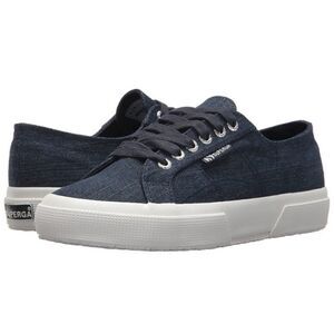 Superga Women's 2750 denim shiny sparkle Sneaker